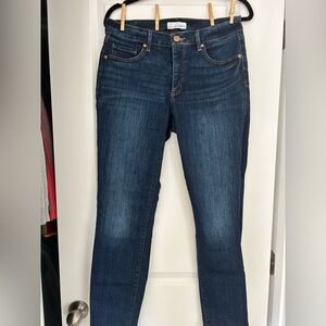 LOFT curvy skinny dark denim